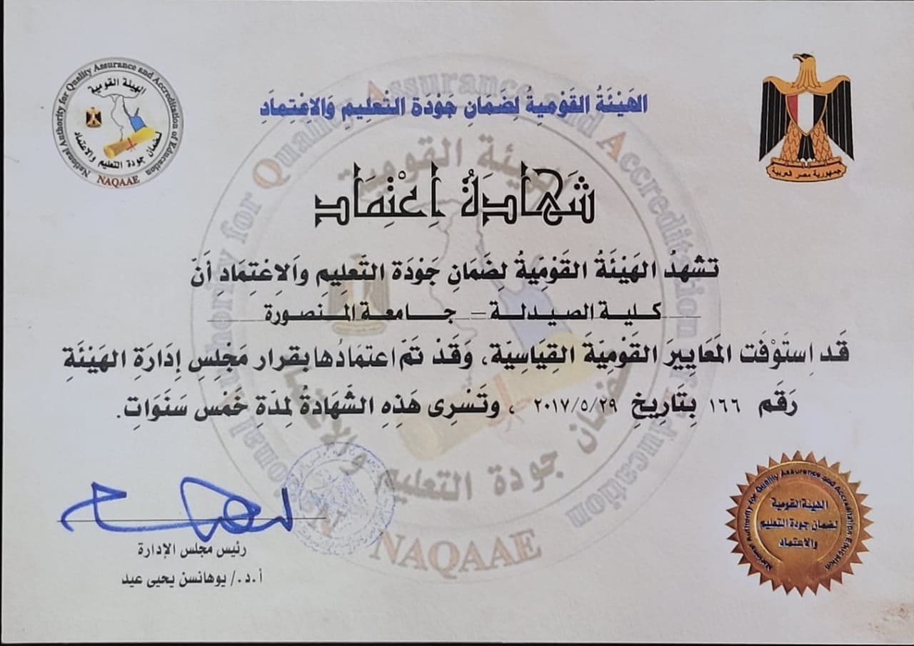 Accreditation Certificate No. 166