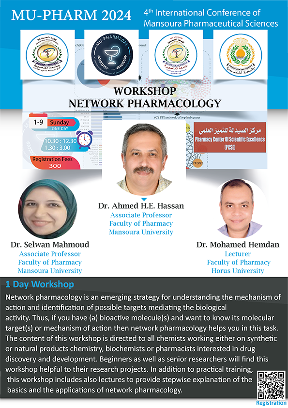 ورشة عمل بعنوان‏  Network Pharmacology